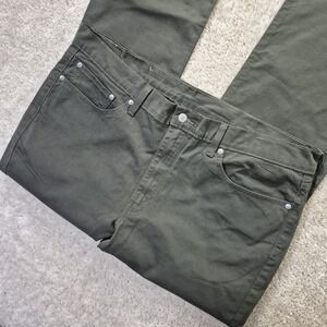 Levis 514 Slim Fit Green Pants Mens Stretch Twill Chino 40/32 Preppy Hipster